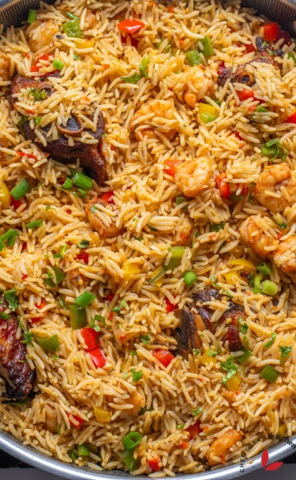 Aromatic Nigerian Rice with Fresh Coconut