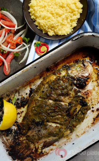 Crispy Tilapia with Toasted Garri