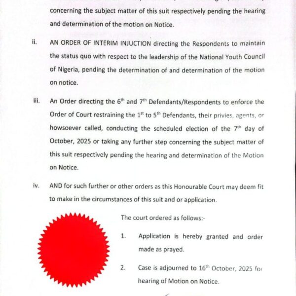 NYCN Election: Court Blocks Gbenga's Rival Leadership Bid