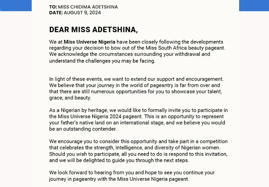 Beauty Queen Twist: Adetshina Gets Miss Universe Nigeria Shot