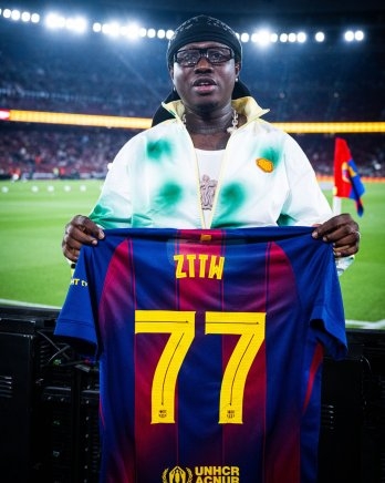 Barcelona Honors Nigerian Entertainer Zlatan Ibile at Spotify Camp Nou