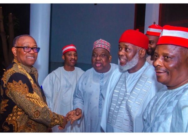 Obi, Dickson Meet Kwankwaso in Abuja Ahead of 2027 NDC Convention