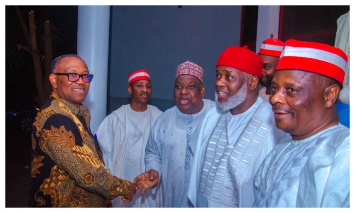 Obi, Dickson Meet Kwankwaso in Abuja Ahead of 2027 NDC Convention