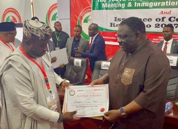 Ex-AGF Aondoakaa receives PDP certificate of Return for 2027 Benue governorship race