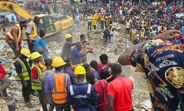 LASEMA Rescues 27, Recovers Nine Bodies from Collapsed Lagos Building