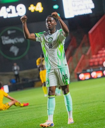 Super Eagles forward Oseni breaks silence after history-making appearance against Zimbabwe
