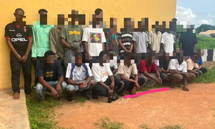 Police Raid Cultists’ Initiation Ceremony in Ogun, Arrest 30 Suspects