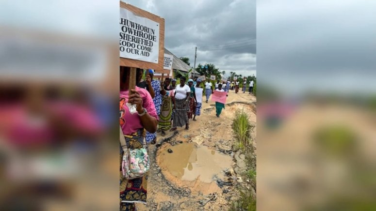Women Protest Over Deplorable Road Conditions in Delta State