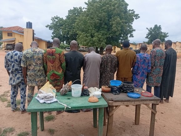 Police Arrest 10 Suspected Human Body Parts Traders in Oyo State
