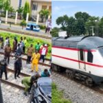 Motorist Miraculously Survives Train Collision with Car in Lagos